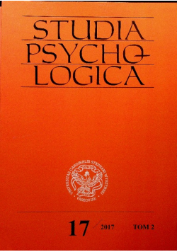 Studia psychologica 17 tom 2