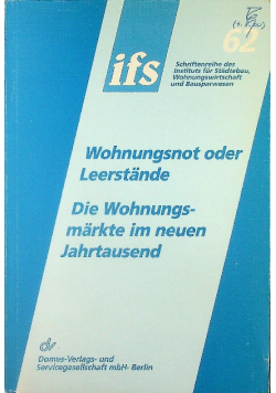Wohnungsnot oder Leerstande Die Wohnungsmarkte im  neuen Jahrtausend