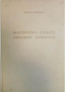 Macierzowa analiza obwodów liniowych
