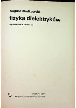 Fizyka dielektryków tom 7