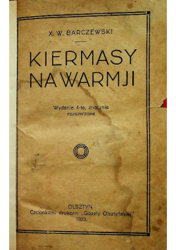 Kiermasy na Warmji 1923 r.