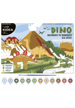 Obraz malowanie po numerach - Dinozaury KIDEA