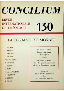 Concilium 130 La Formation Morale