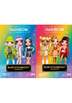 Blok rysunkowy A4/20K rainbow high (10szt) ASTRA