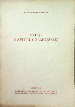 Dzieje kapituły zamojskiej