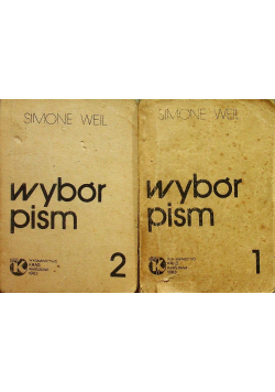 Weil Wybór pism  Tom 1 i 2