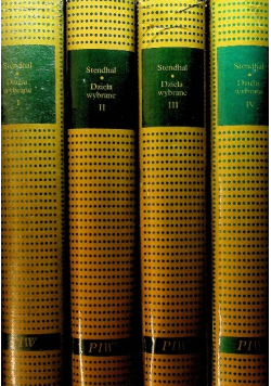 Stendhal Dzieła wybrane 4 tomy
