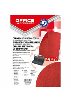 Okładki do bindowania A4 250gsm czerwone 100szt