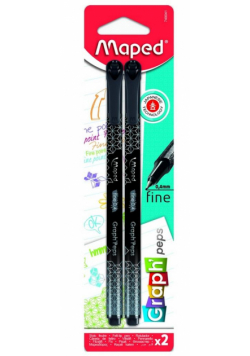 Cienkopis Graph Peps Deco czarny 2szt MAPED