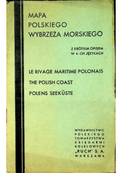 Mapa polskiego wybrzeża morskiego ok 1932 r.