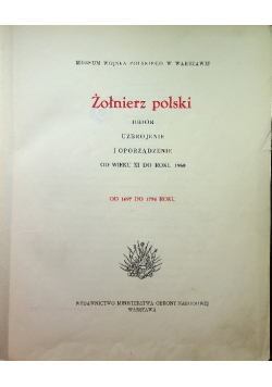 Żołnierz polski ubiór uzbrojenie i oporządzenie