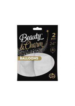 Balony Beauty&Charm pastelowe białe 2szt
