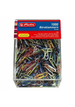 Spinacze kolorowe 26mm 1000szt HERLITZ