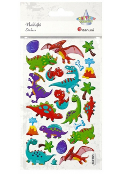 Naklejki wypukłe dinozaury 23szt