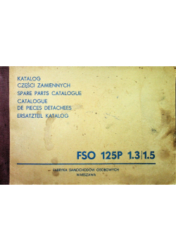 Katalog części zamiennych FSO 125P 1 . 3 1 . 5