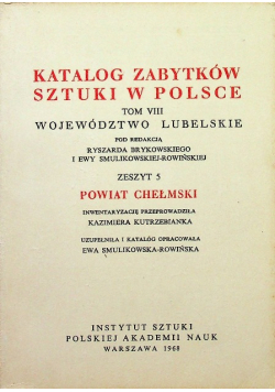 Katalog zabytków sztuki w Polsce tom VIII zeszyt 5