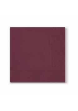 Serwetki Bordowe 33x33cm 20szt