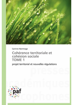 Cohérence territoriale et cohésion sociale   tome 1