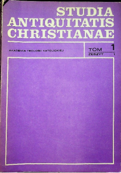 Studia Antiquitatis Christianae tom 1