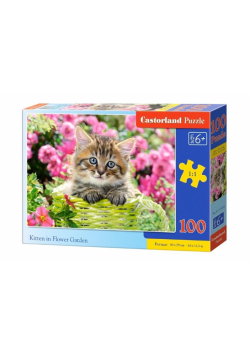 Puzzle 100 Kittens in Flower Garden CASTOR