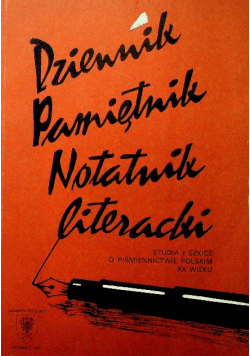 Dziennik pamiętnik notatnik literacki