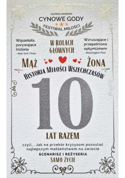 Karnet 10 rocznica ślubu (cynowa)