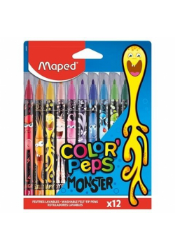 Flamastry Colorpeps Monster 12 kolorów