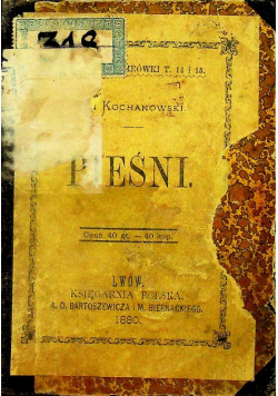 Kochanowski Pieśni 1881 r.
