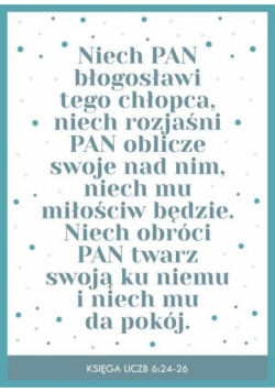 Karnet - Niech Pan błogosławi tego chłopca...