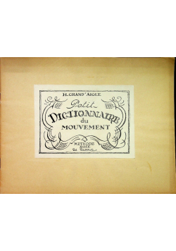 Petit Dictionnaire Du Mouvement 1950 r.