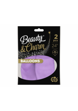 Balony Beauty&Charm makaronowe lawenda 61cm 2szt