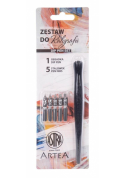 Zestaw do kaligrafii 5 stalówek z obsadką