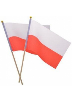 Materiałowa flaga na patyczku (2szt)