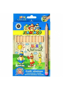 Kredki ołówkowe Jumbo Bigy Natural 12 kolorów