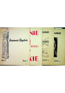 Zaranie śląskie Rok XI Zeszyt 1 do 4 1935 r.