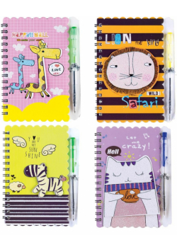Notes na spirali z długopisem Pets 30K