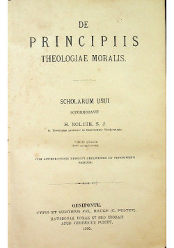 De principiis theologiae moralis 1905 r
