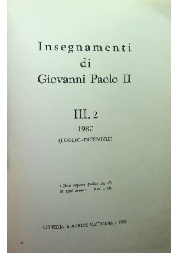 Insegnamenti di Giovanni Paolo tom III część 2