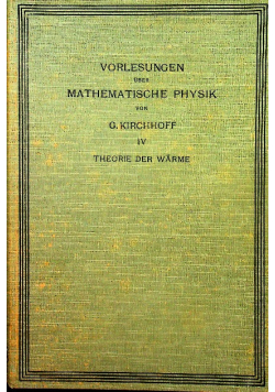 Vorlesungen mathematische physik 1894 r.