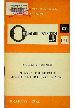 Polscy teoretycy architektury XVI - XIX w