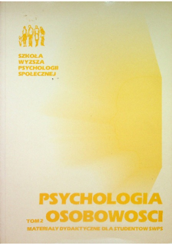 Psychologia osobowości Tom 2