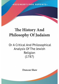 The History And Philosophy Of Judaism