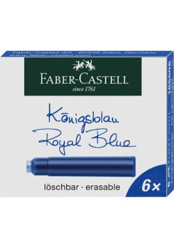 Naboje krótkie niebieskie 6szt FABER CASTELL