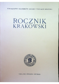 Rocznik Krakowski Tom LVIII