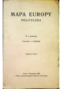 Mapa Europy polityczna 1925 r.
