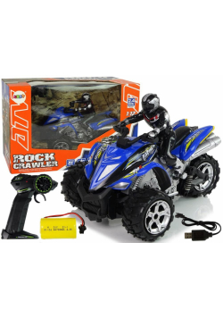 Quad Rock Crawler zdalnie sterowany niebieski