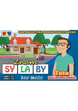 Gra domino. Znam sylaby. Cz. 3 i 4 - zestaw Tata