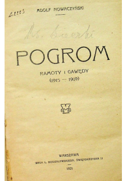 Pogrom Ramoty i gawędy  1921 r.