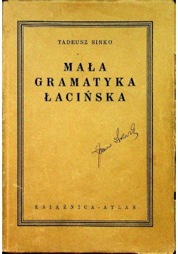 Mała gramatyka łacińska 1936 r.