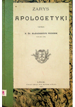 Zarys apologetyki 1901 r.